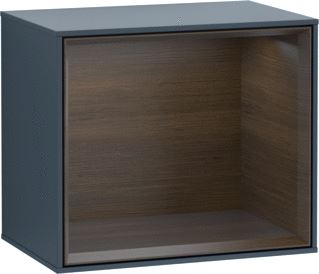 VILLEROY & BOCH FINION SCHAPMODULE MET VERLICHTING 418X356X270MM VAK WALLNUT VENEER CORPUS MIDNIGHT BLUE MATT LACQUER