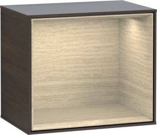 VILLEROY & BOCH FINION SCHAPMODULE MET VERLICHTING 418X356X270MM VAK OAK VENEER CORPUS WALLNUT VENEER