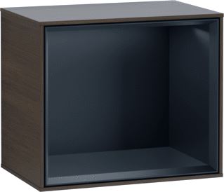 VILLEROY & BOCH FINION SCHAPMODULE MET VERLICHTING 418X356X270MM VAK BLACK MATT LACQUER CORPUS WALLNUT VENEER