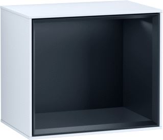 VILLEROY & BOCH FINION SCHAPMODULE MET VERLICHTING 418X356X270MM VAK BLACK MATT LACQUER CORPUS WHITE MATT LACQUER 