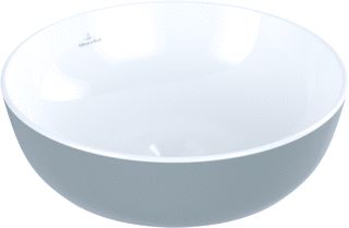 VILLEROY & BOCH ARTIS OPZETWASTAFEL ROND WAND VERHOOGDE VOET GEEN OVERLOOP 430 X 430MM (DXB) FRANS LINNEN