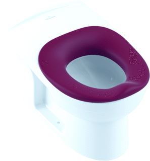 VILLEROY & BOCH O.NOVO KIDS SCHUIMSTOF TOILETZITTING VOOR KLEINE KINDEREN 62 X 310 X 291MM ROOD 