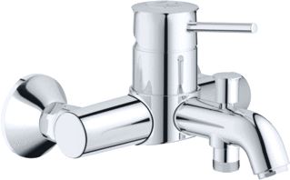 GROHE START CLASSIC BADMENGKRAAN WAND EENGREEPS 2-GATS OMSTELINRICHTING 150+/-15MM HART 191MM UITLOOP VAST CHROOM