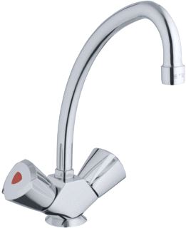 GROHE COSTA TREND KEUKENMENGKRAAN TWEEGREEPS 273MM HOOGTE 181MM UITLOOP HOOG DRAAIBAAR CHROOM 