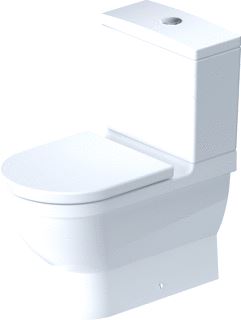 DURAVIT STARCK 3 STAAND TOILET VOOR COMBINATIE 660 MM WIT HOOGGLANS DIEPSPOELER GESLOTEN VOOR OP TOILET GEMONTEERDE STORTBAK 0 L / 4,5 L PK|VERTICAAL 