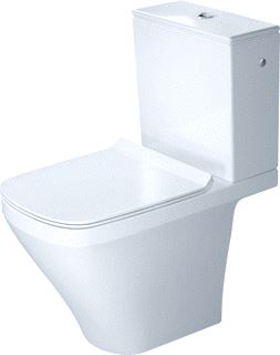 DURAVIT DURASTYLE STAAND TOILET VOOR COMBINATIE 630 MM WIT HOOGGLANS DIEPSPOELER GESLOTEN VOOR OP TOILET GEMONTEERDE STORTBAK 0 L / 4,5 L PK WONDERGLISS 