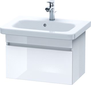 DURAVIT DURASTYLE WASTAFELONDERBOUW 580X368 MM KLEUR FRONT: NOTEN DONKER MAT KLEUR CORPUS: WIT MAT AANTAL LADEN: 1