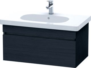 DURAVIT DURASTYLE WASTAFELONDERBOUW 800X453 MM KLEUR FRONT: EIKEN ZWART MAT KLEUR CORPUS: EIKEN ZWART MAT AANTAL LADEN: 1