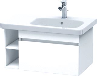 DURAVIT DURASTYLE WASTAFELONDERBOUW HANGEND 730X448 MM KLEUR FRONT: WIT MAT KLEUR CORPUS: WIT MAT AANTAL LADEN: 1 AANTAL OPEN VAKJES: 2