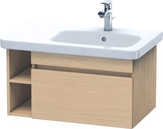 DURAVIT DURASTYLE WASTAFELONDERBOUW 730X448 MM KLEUR FRONT: NATUUR EIKEN MAT KLEUR CORPUS: NATUUR EIKEN MAT AANTAL LADEN: 1 AANTAL OPEN VAKJES: 2