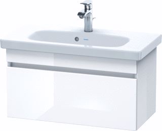 DURAVIT DURASTYLE WASTAFELONDERBOUW 730X368 MM KLEUR FRONT: GRAFIET MAT KLEUR CORPUS: WIT MAT AANTAL LADEN: 1