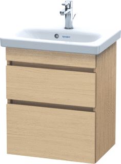 DURAVIT DURASTYLE WASTAFELONDERBOUW 500X368 MM KLEUR FRONT: NATUUR EIKEN MAT KLEUR CORPUS: NATUUR EIKEN MAT AANTAL SCHUIFLADES: 2 SIFONUITSPARING