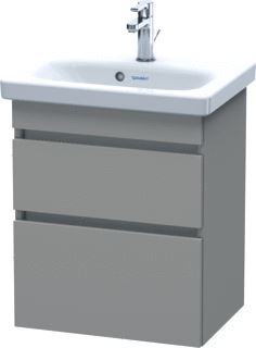 DURAVIT DURASTYLE WASTAFELONDERBOUW 500X368 MM KLEUR FRONT: BASALT MAT KLEUR CORPUS: BASALT MAT AANTAL SCHUIFLADES: 2 SIFONUITSPARING