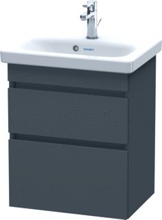 DURAVIT DURASTYLE WASTAFELONDERBOUW 500X368 MM KLEUR FRONT: GRAFIET MAT KLEUR CORPUS: GRAFIET MAT AANTAL SCHUIFLADES: 2 SIFONUITSPARING