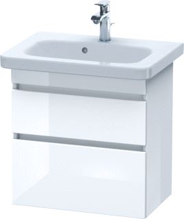 DURAVIT DURASTYLE WASTAFELONDERBOUW 580X368 MM KLEUR FRONT: BETONGRIJS MAT KLEUR CORPUS: WIT MAT AANTAL SCHUIFLADES: 2 SIFONUITSPARING