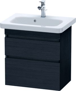 DURAVIT DURASTYLE WASTAFELONDERBOUW 580X368 MM KLEUR FRONT: EIKEN ZWART MAT KLEUR CORPUS: EIKEN ZWART MAT AANTAL SCHUIFLADES: 2 SIFONUITSPARING