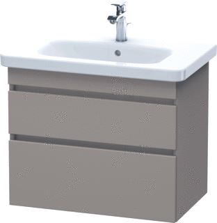 DURAVIT DURASTYLE WASTAFELONDERBOUW HANGEND 730X448 MM KLEUR FRONT: BASALT MAT KLEUR CORPUS: BASALT MAT AANTAL SCHUIFLADES: 2 SIFONUITSPARING