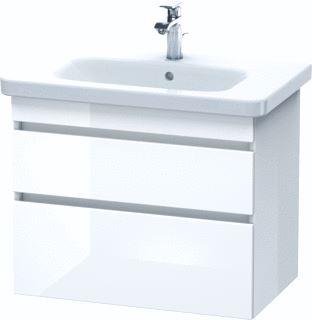 DURAVIT DURASTYLE WASTAFELONDERBOUW HANGEND 730X448 MM KLEUR FRONT: GRAFIET MAT KLEUR CORPUS: WIT MAT AANTAL SCHUIFLADES: 2 SIFONUITSPARING