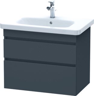 DURAVIT DURASTYLE WASTAFELONDERBOUW HANGEND 730X448 MM KLEUR FRONT: GRAFIET MAT KLEUR CORPUS: GRAFIET MAT AANTAL SCHUIFLADES: 2 SIFONUITSPARING