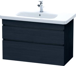 DURAVIT DURASTYLE WASTAFELONDERBOUW 930X448 MM KLEUR FRONT: EIKEN ZWART MAT KLEUR CORPUS: EIKEN ZWART MAT AANTAL SCHUIFLADES: 2 SIFONUITSPARING