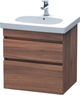 DURAVIT DURASTYLE WASTAFELONDERBOUW HANGEND 600X453 MM KLEUR FRONT: NOTEN MAT KLEUR CORPUS: NOTEN MAT AANTAL SCHUIFLADES: 2 SIFONUITSPARING 