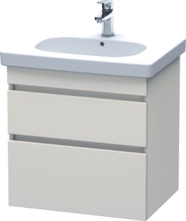 DURAVIT DURASTYLE WASTAFELONDERBOUW HANGEND 600X453 MM KLEUR FRONT: TAUPE MAT KLEUR CORPUS: TAUPE MAT AANTAL SCHUIFLADES: 2 SIFONUITSPARING 