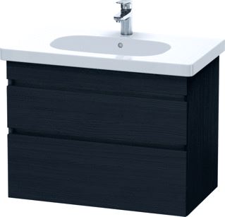 DURAVIT DURASTYLE WASTAFELONDERBOUW 800X453 MM KLEUR FRONT: EIKEN ZWART MAT KLEUR CORPUS: EIKEN ZWART MAT AANTAL SCHUIFLADES: 2 SIFONUITSPARING 