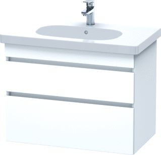 DURAVIT DURASTYLE WASTAFELONDERBOUW HANGEND 800X453 MM KLEUR FRONT: WIT MAT KLEUR CORPUS: WIT MAT AANTAL SCHUIFLADES: 2 SIFONUITSPARING 