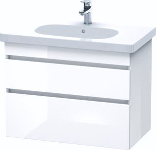 DURAVIT DURASTYLE WASTAFELONDERBOUW HANGEND 800X453 MM KLEUR FRONT: WIT HOOGGLANS KLEUR CORPUS: WIT HOOGGLANS AANTAL SCHUIFLADES: 2 SIFONUITSPARING 