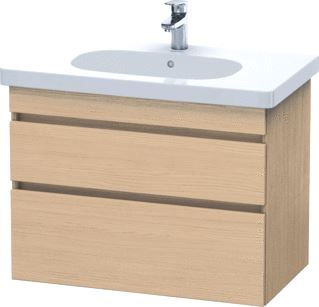 DURAVIT DURASTYLE WASTAFELONDERBOUW 800X453 MM KLEUR FRONT: NATUUR EIKEN MAT KLEUR CORPUS: NATUUR EIKEN MAT AANTAL SCHUIFLADES: 2 SIFONUITSPARING