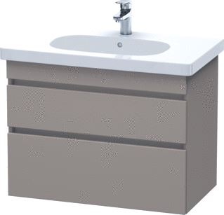 DURAVIT DURASTYLE WASTAFELONDERBOUW HANGEND 800X453 MM KLEUR FRONT: BASALT MAT KLEUR CORPUS: BASALT MAT AANTAL SCHUIFLADES: 2 SIFONUITSPARING