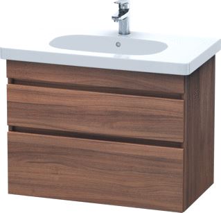 DURAVIT DURASTYLE WASTAFELONDERBOUW HANGEND 800X453 MM KLEUR FRONT: NOTEN MAT KLEUR CORPUS: NOTEN MAT AANTAL SCHUIFLADES: 2 SIFONUITSPARING