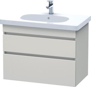 DURAVIT DURASTYLE WASTAFELONDERBOUW HANGEND 800X453 MM KLEUR FRONT: TAUPE MAT KLEUR CORPUS: TAUPE MAT AANTAL SCHUIFLADES: 2 SIFONUITSPARING