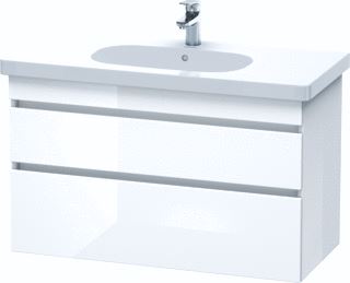 DURAVIT DURASTYLE WASTAFELONDERBOUW HANGEND 1000X453 MM KLEUR FRONT: WIT HOOGGLANS KLEUR CORPUS: WIT HOOGGLANS AANTAL SCHUIFLADES: 2 SIFONUITSPARING