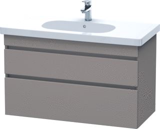 DURAVIT DURASTYLE WASTAFELONDERBOUW HANGEND 1000X453 MM KLEUR FRONT: BASALT MAT KLEUR CORPUS: BASALT MAT AANTAL SCHUIFLADES: 2 SIFONUITSPARING