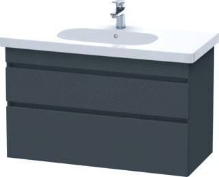 DURAVIT DURASTYLE WASTAFELONDERBOUW HANGEND 1000X453 MM KLEUR FRONT: GRAFIET MAT KLEUR CORPUS: GRAFIET MAT AANTAL SCHUIFLADES: 2 SIFONUITSPARING