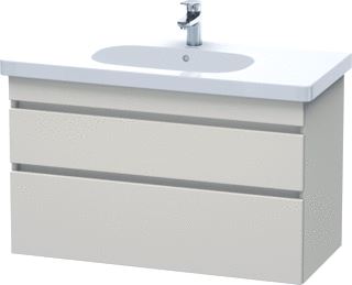 DURAVIT DURASTYLE WASTAFELONDERBOUW HANGEND 1000X453 MM KLEUR FRONT: TAUPE MAT KLEUR CORPUS: TAUPE MAT AANTAL SCHUIFLADES: 2 SIFONUITSPARING