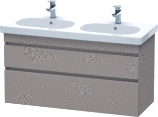 DURAVIT DURASTYLE WASTAFELONDERBOUW HANGEND 1150X453 MM KLEUR FRONT: BASALT MAT KLEUR CORPUS: BASALT MAT AANTAL SCHUIFLADES: 2 SIFONUITSPARING