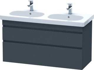 DURAVIT DURASTYLE WASTAFELONDERBOUW HANGEND 1150X453 MM KLEUR FRONT: GRAFIET MAT KLEUR CORPUS: GRAFIET MAT AANTAL SCHUIFLADES: 2 SIFONUITSPARING