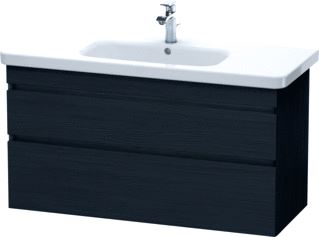 DURAVIT DURASTYLE WASTAFELONDERBOUW 1130X448 MM KLEUR FRONT: EIKEN ZWART MAT KLEUR CORPUS: EIKEN ZWART MAT AANTAL SCHUIFLADES: 2 SIFONUITSPARING 