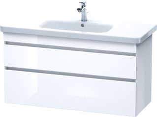 DURAVIT DURASTYLE WASTAFELONDERBOUW HANGEND 1130X448 MM KLEUR FRONT: NOTEN DONKER MAT KLEUR CORPUS: BASALT MAT AANTAL SCHUIFLADES: 2 SIFONUITSPARING 