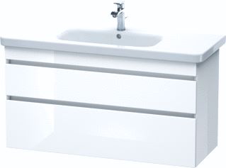 DURAVIT DURASTYLE WASTAFELONDERBOUW HANGEND 1130X448 MM KLEUR FRONT: WIT HOOGGLANS KLEUR CORPUS: WIT HOOGGLANS AANTAL SCHUIFLADES: 2 SIFONUITSPARING 