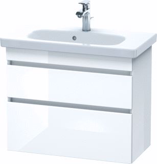 DURAVIT DURASTYLE WASTAFELONDERBOUW 730X368 MM KLEUR FRONT: BETONGRIJS MAT KLEUR CORPUS: WIT MAT AANTAL SCHUIFLADES: 2 SIFONUITSPARING