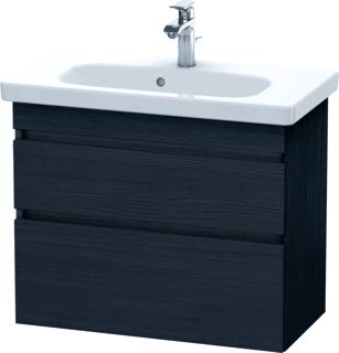 DURAVIT DURASTYLE WASTAFELONDERBOUW 730X368 MM KLEUR FRONT: EIKEN ZWART MAT KLEUR CORPUS: EIKEN ZWART MAT AANTAL SCHUIFLADES: 2 SIFONUITSPARING