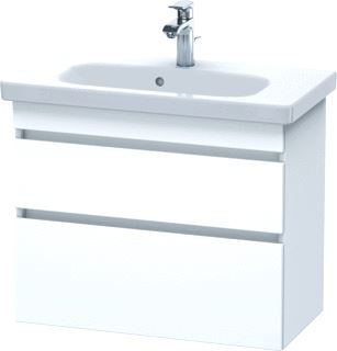 DURAVIT DURASTYLE WASTAFELONDERBOUW 730X368 MM KLEUR FRONT: WIT MAT KLEUR CORPUS: WIT MAT AANTAL SCHUIFLADES: 2 SIFONUITSPARING