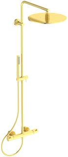 IDEAL STANDARD CERATHERM T125 DOUCHESYSTEEM MET THERMOSTAAT HOOFDDOUCHE EN HANDDOUCHE BRUSHED GOLD 