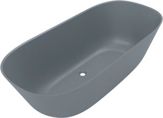 VILLEROY & BOCH THEANO KUNSTSTOF DUOBAD QUARYL OVAAL 175X80X50.6CM GRIJS 