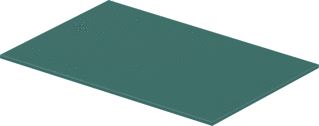 DURAVIT DURASQUARE GLAZEN PLANCHET JADE 470X380X8 MM