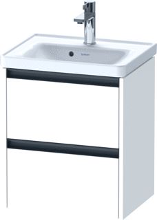 DURAVIT KETHO 2 WASTAFELONDERBOUWKAST MET 2 LADEN 48.4X37.5X54.9CM MET GREPEN ANTRACIET WIT SUPERMAT