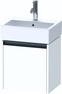 DURAVIT KETHO 2 WASTAFELONDERBOUWKAST MET 1 DEUR 43.4X33.8X44CM LINKS MET GREEP ANTRACIET WIT MAT